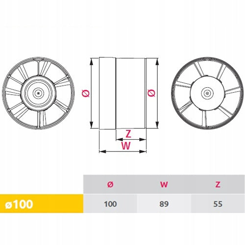 Impeller Awenta WKA 100T, 100 mm 