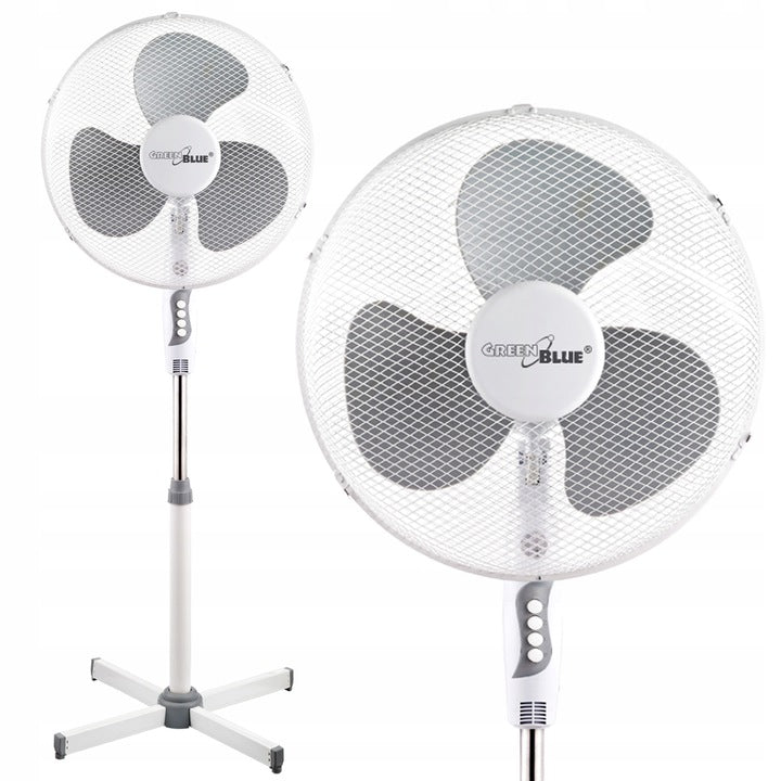 GreenBlue-Standventilator, 40 W, mit 3 Leistungsstufen, 1,20 m hoch, 1,5 m Kabel, GB560 