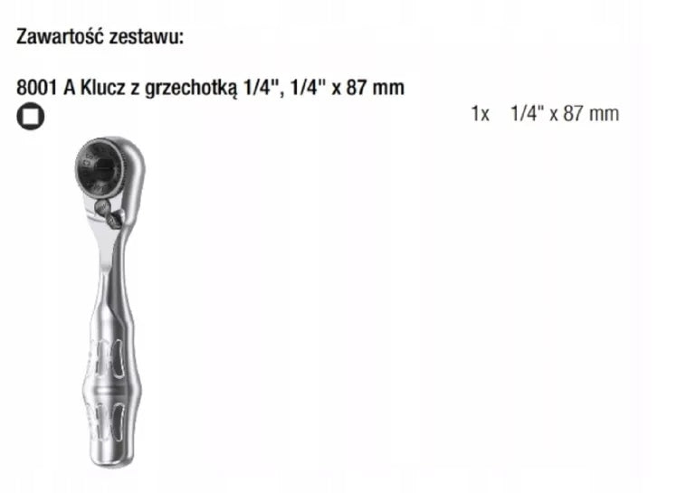 WERA BIT-CHECK BIT SET WITH RATCHET 10 PCS. Number of items in the set 9