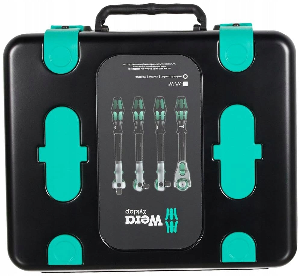 WERA Zyklop Speed 43 Socket Wrench Set Elements Meter 1/4 and 1/2 Inch Manufacturer code 05160785001