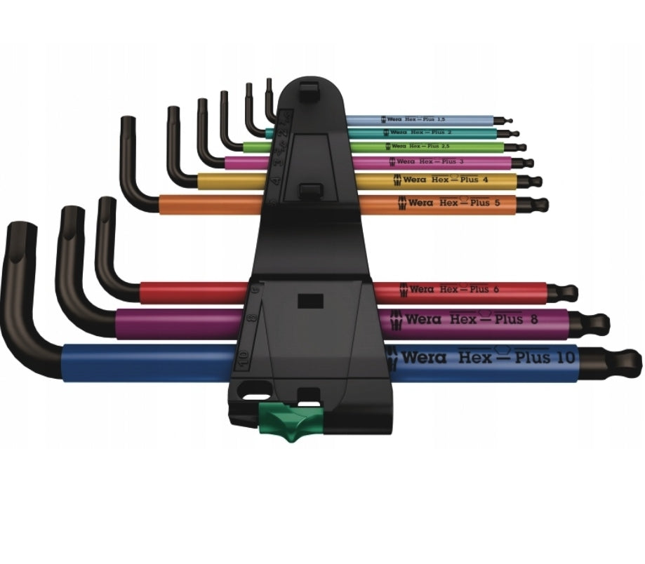 WERA keys Hex-Plus Multicolour 950/9 Allen 9 pieces Manufacturer code 950/9 HEXPLUS MULTICOLOUR