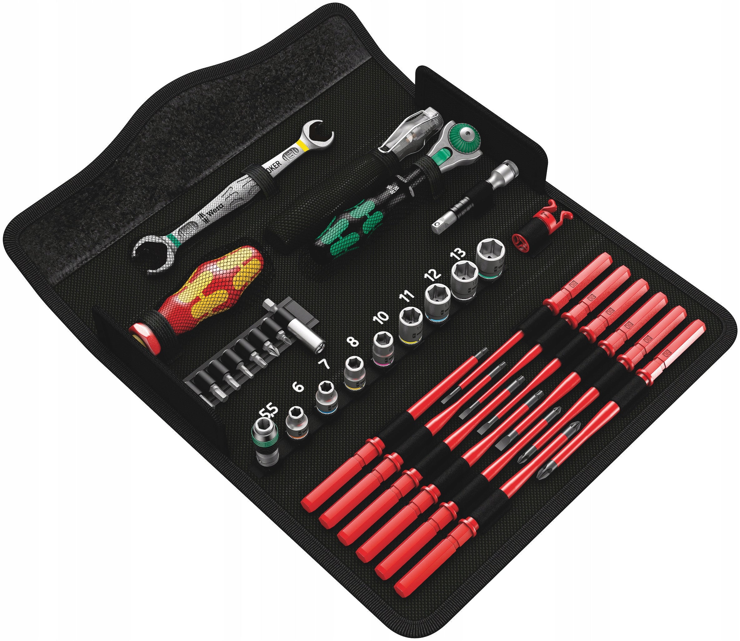WERA set Kraftform Compact In 1 screwdrivers, 1/4 inch ratchet 05135926001