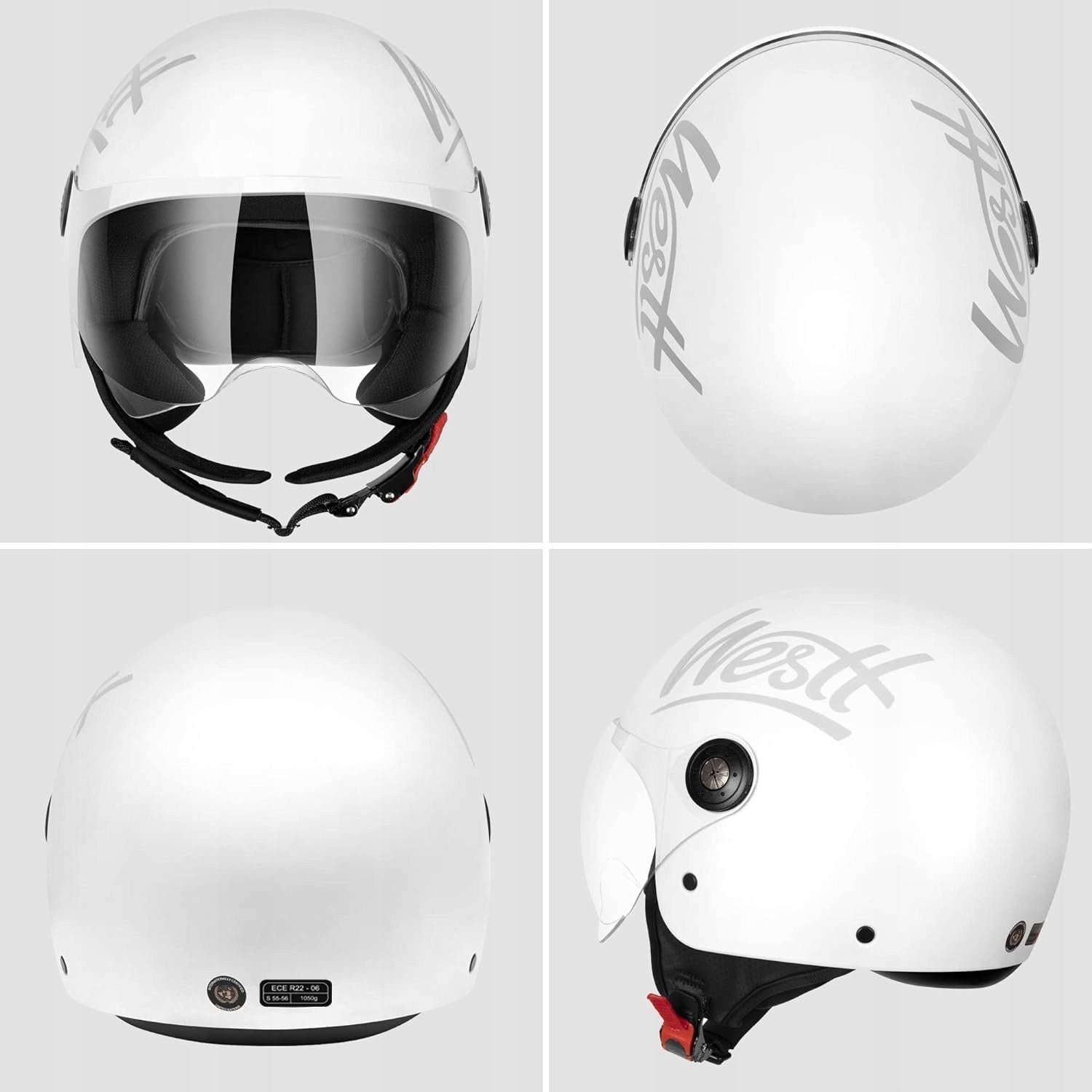 WESTT Classic Jet I Motorcycle Helmet with M-Certified Viewfinder Manufacturer Westt