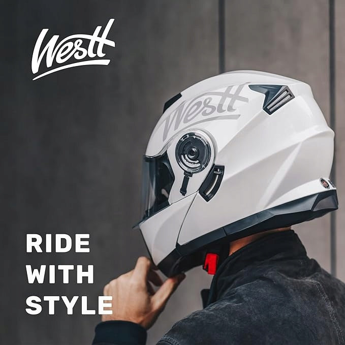 WESTT TORQUE X Motorcycle Helmet integral white metallic XL 61 cm Manufacturer's catalog number XL