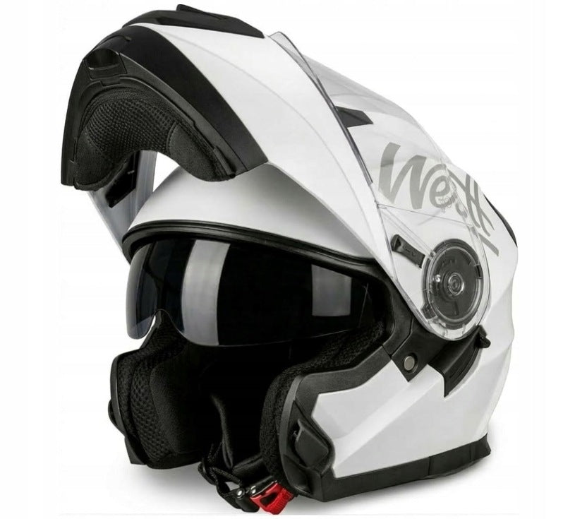 WESTT Torque X Jaw Motorcycle Helmet with Double Viewfinder White L