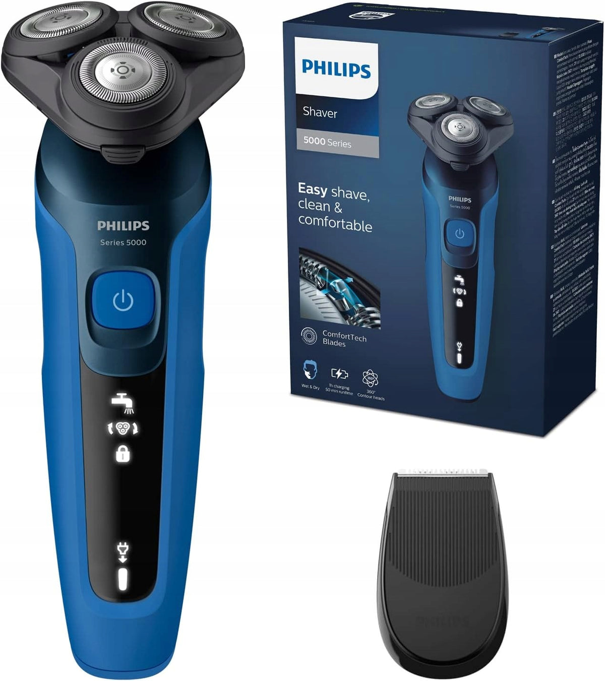 WET AND DRY ELECTRIC SHAVER 360 BLADES STEELPRECISION 60 MIN WORK