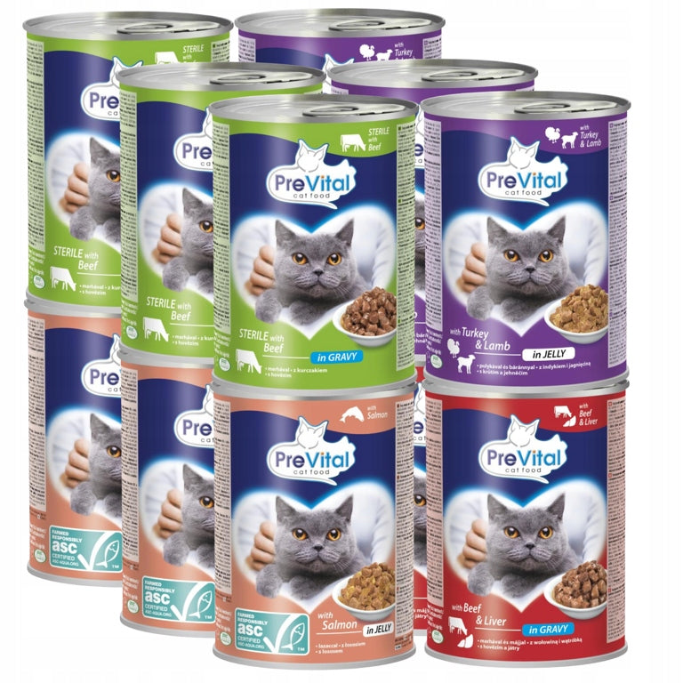WET CAT FOOD 12X415G CAN MIX OF FLAVORS