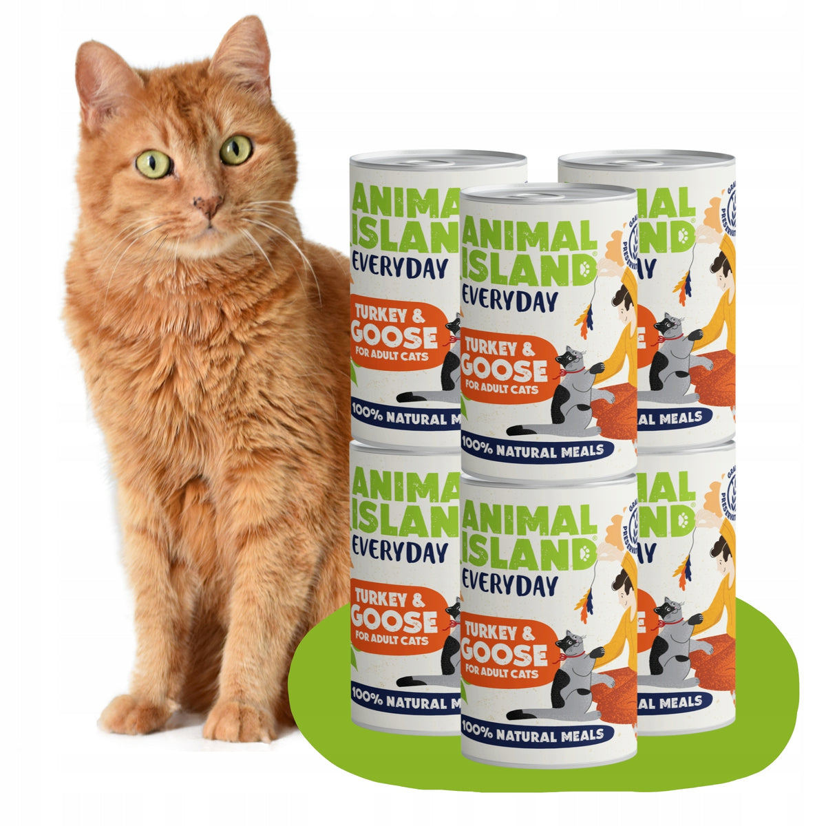 WET CAT FOOD 6x400g Animal Island GOOSE