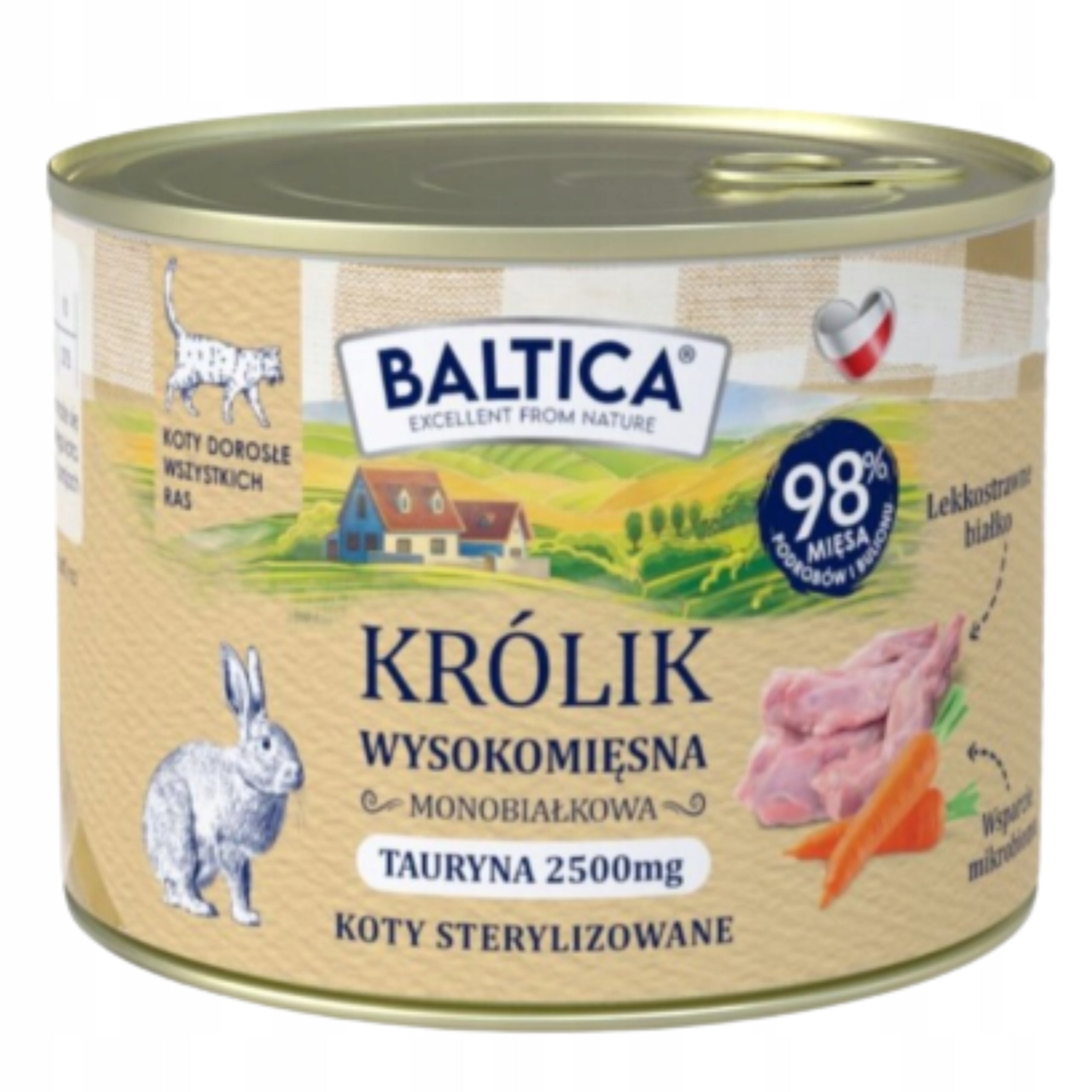 WET CAT FOOD Baltica RABBIT 185g MONOPROTEIN GRAIN FREE CAN