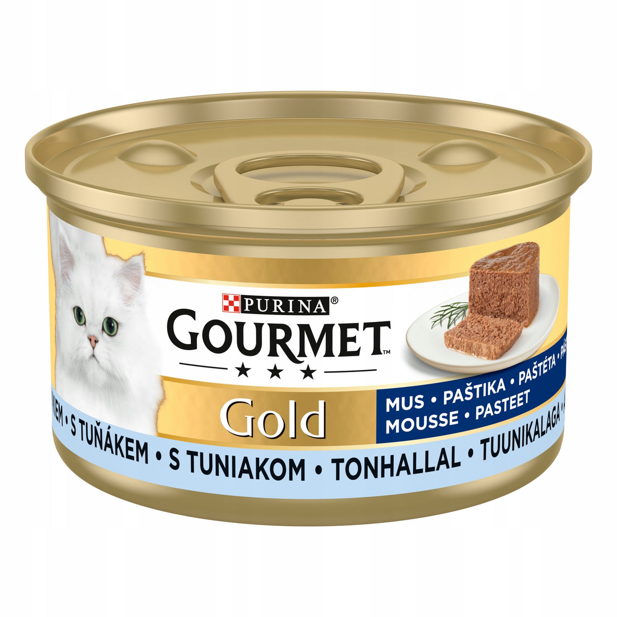 WET CAT FOOD GOURMET GOLD MOUSSE WITH TUNA CAN 85G