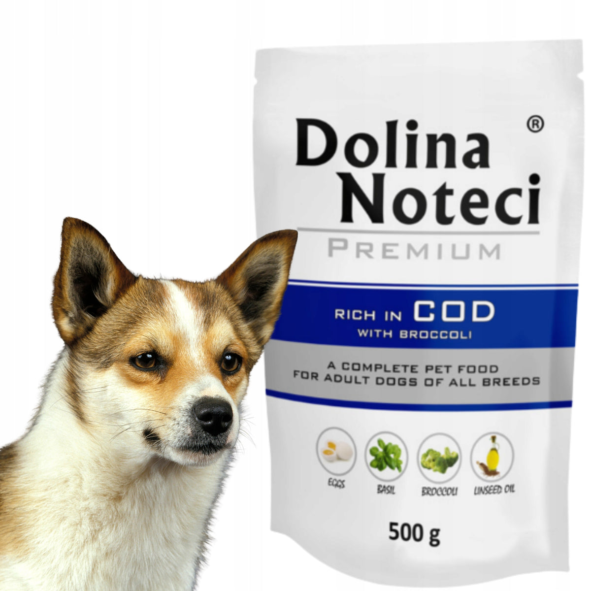 WET FOOD FOR DOGS Dolina Noteci Premium cod with broccoli sachet 500 g Manufacturer code 5902921300816