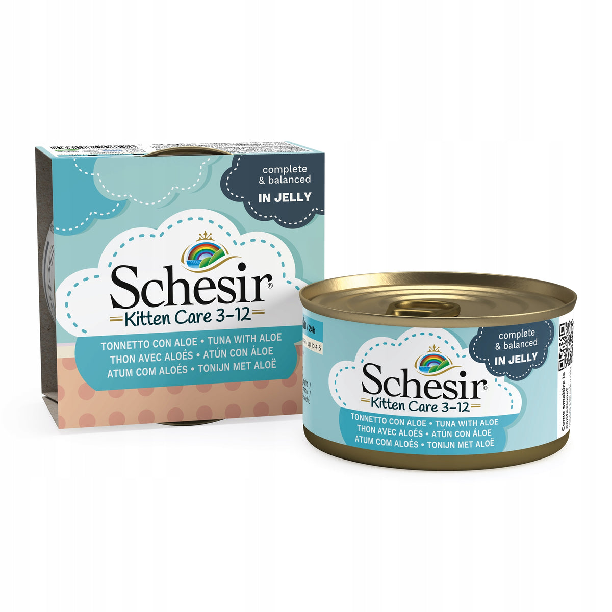 WET FOOD FOR KITTENS SCHESIR TUNA FOOD WITH ALOE 85g CAN