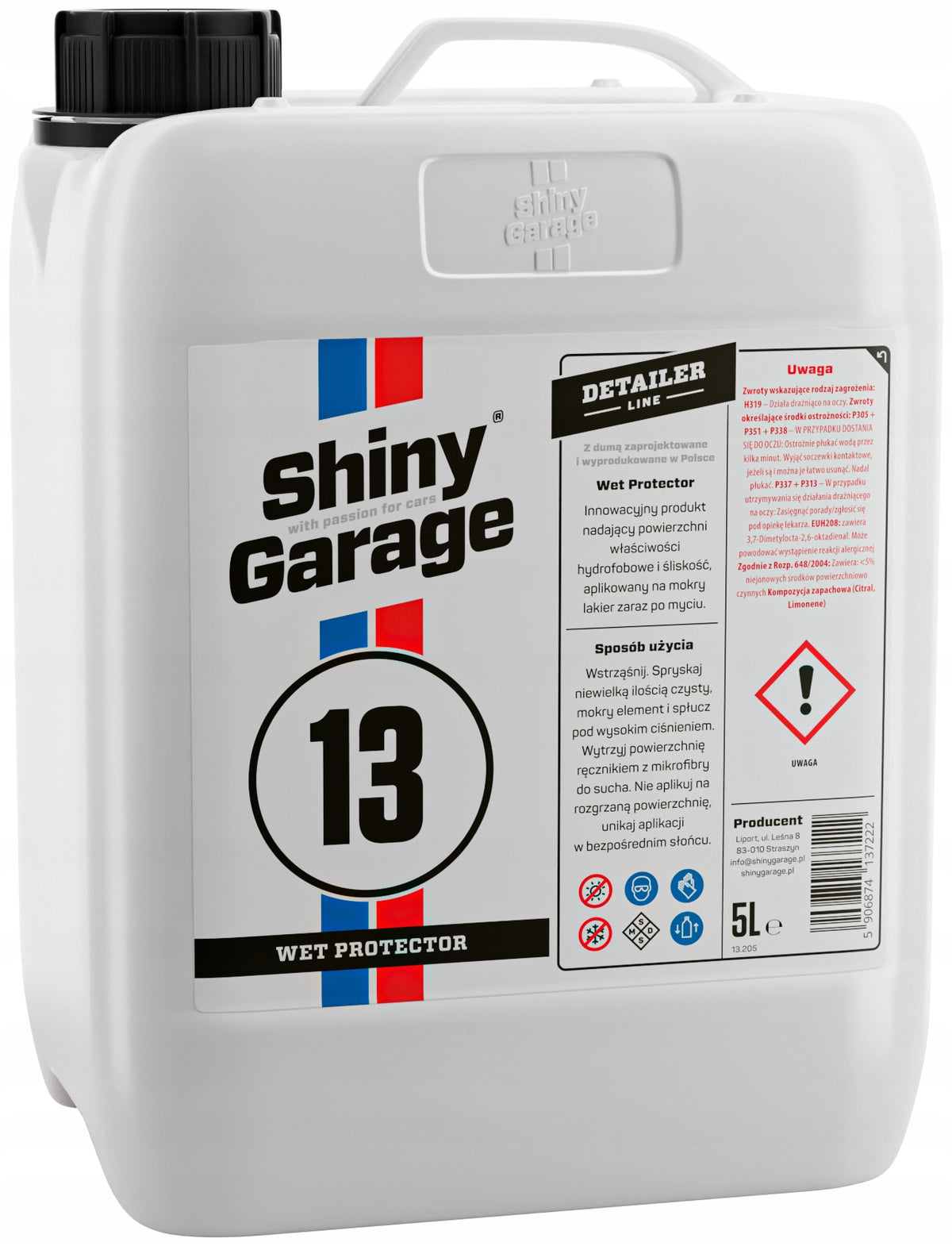 WET PROTECTOR 5L HYDROPHOBIC PROTECTIVE COATING /SHINY GARAGE/ Manufacturer Shiny Garage