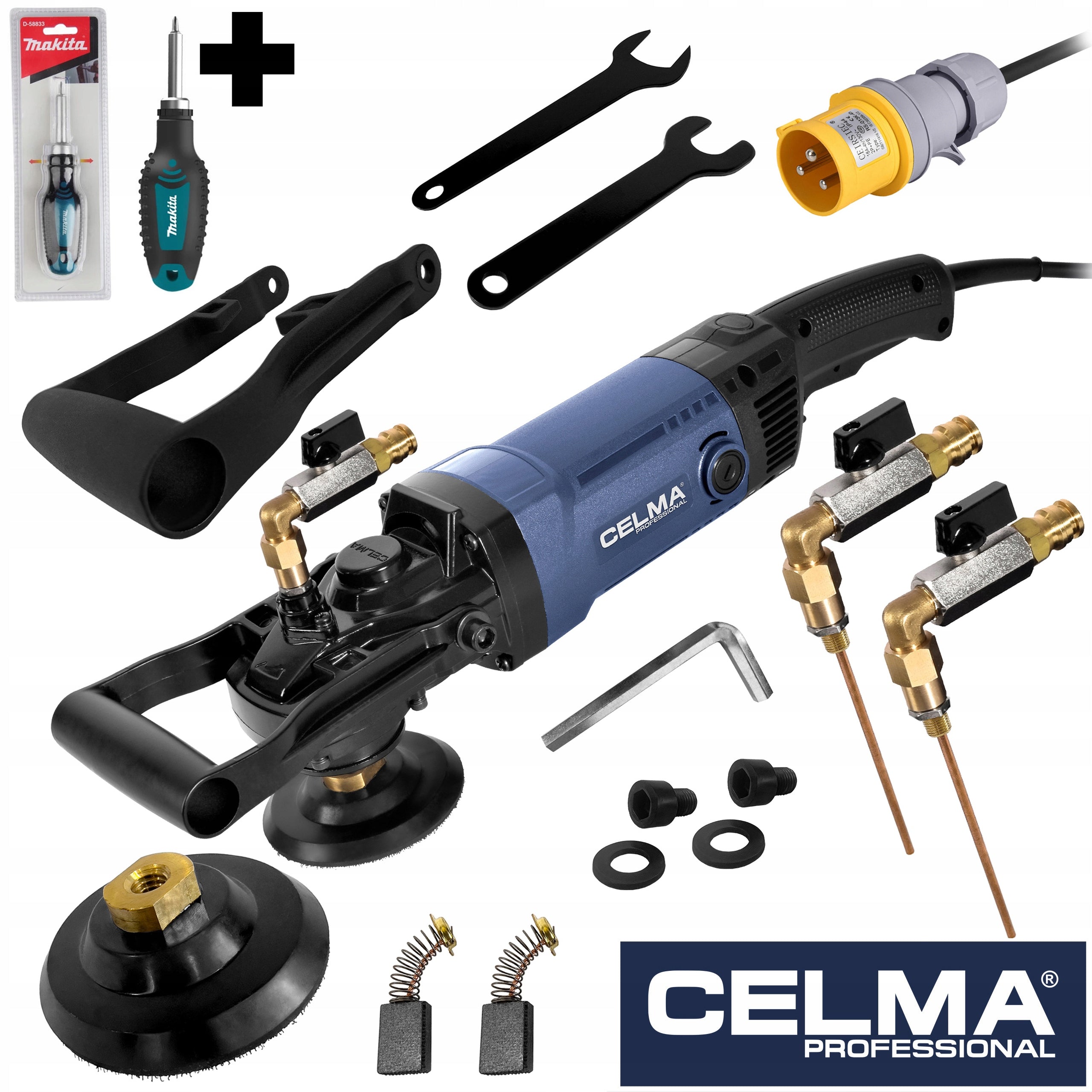 WET STONE POLISHER CELMA PRO PRAw 130D 1600W 110V + SCREWDRIVER MAKITA