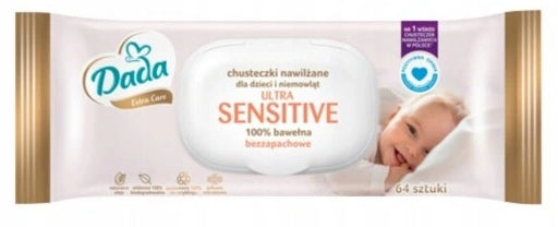 WET WIPES DADA EXTRA CARE SENSITIVE UNSCENTED 64 pcs.