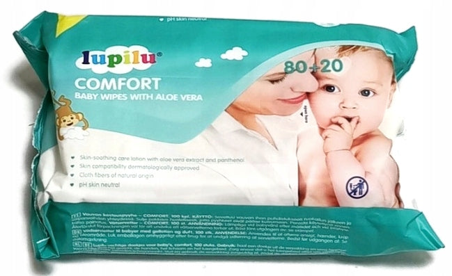 WET WIPES FOR CHILDREN 80pcs MOISTURIZED WATER Lupilu 99% Water Packaging status original