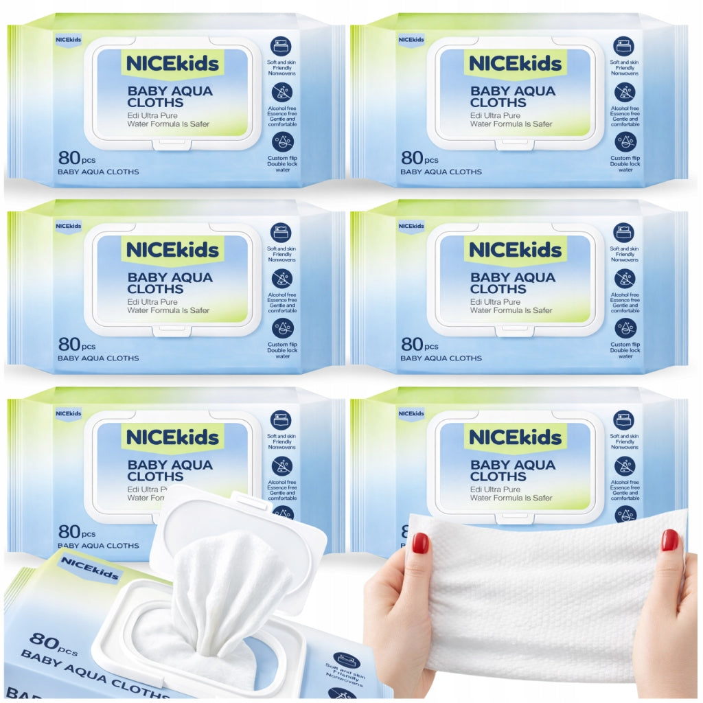 WET WIPES FOR CHILDREN AND INFANTS UP TO 99,89% WATER 480 pieces