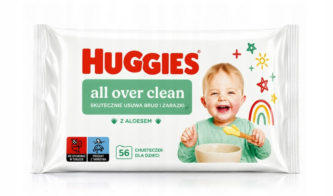 WET WIPES FOR CHILDREN Huggies all over clean with aloe vera 1x56pcs