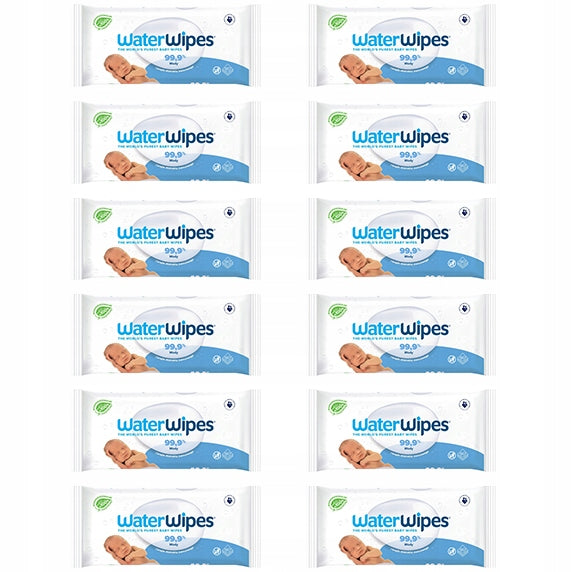 WET WIPES WATERWIPES 12 X 60 PCS. BIO 99,9% WATER DELICATE Number of pieces in the package 60 pcs