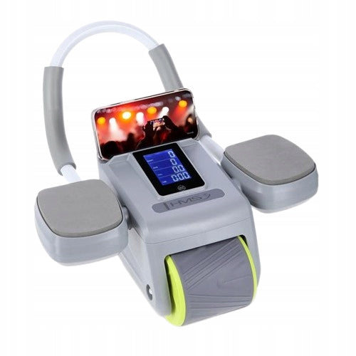 WHEEL CIRCLE FOR ABDOMINAL MUSCLE EXERCISES WITH LCD DISPLAY USB-C GREY Manufacturer code KOŁO DO ĆWICZEŃ WY4389