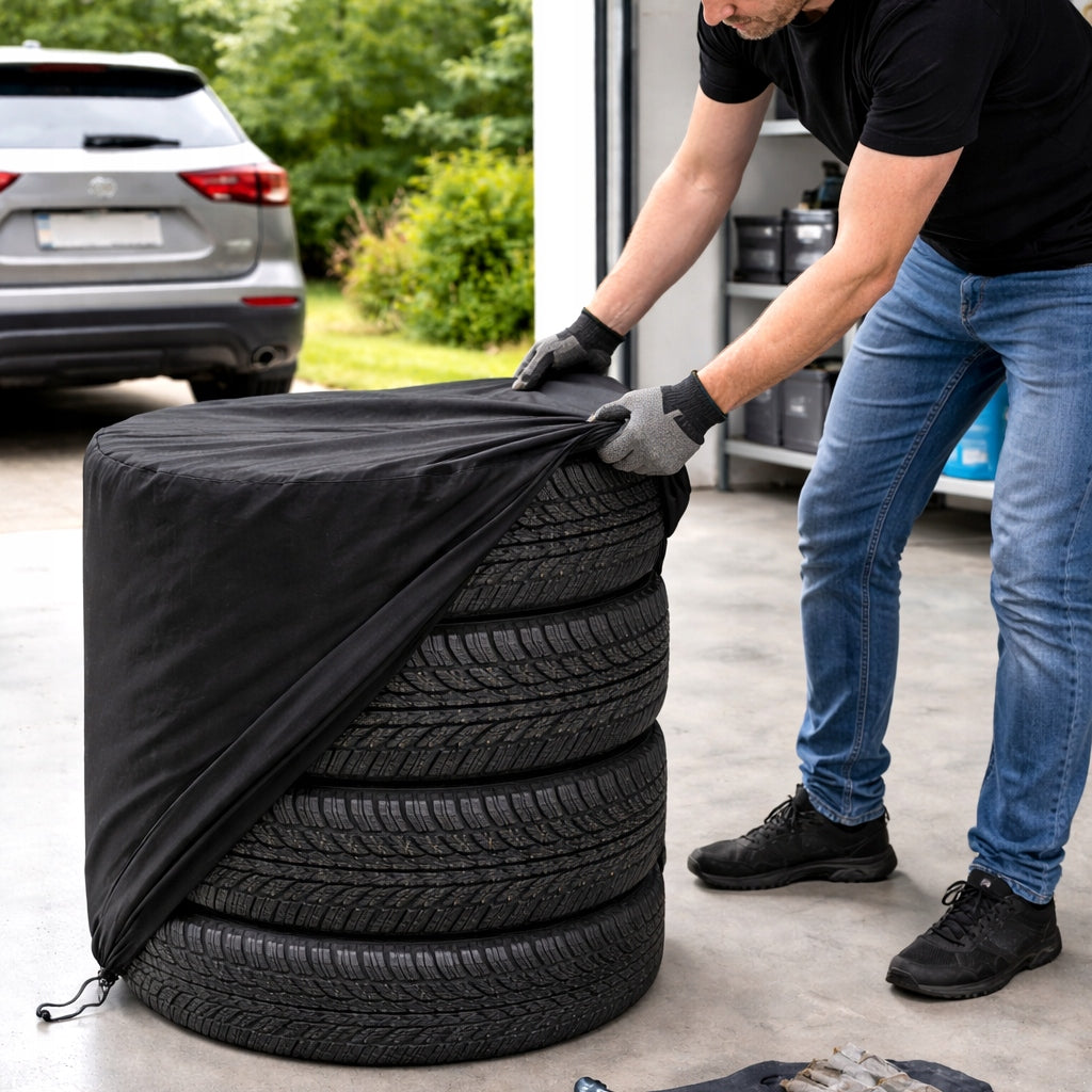 WHEEL COVER 14-21 WATERPROOF FOR STAND 4 TIRES PL STRONG BLACK THICK Product weight with unit packaging 0.3 kg