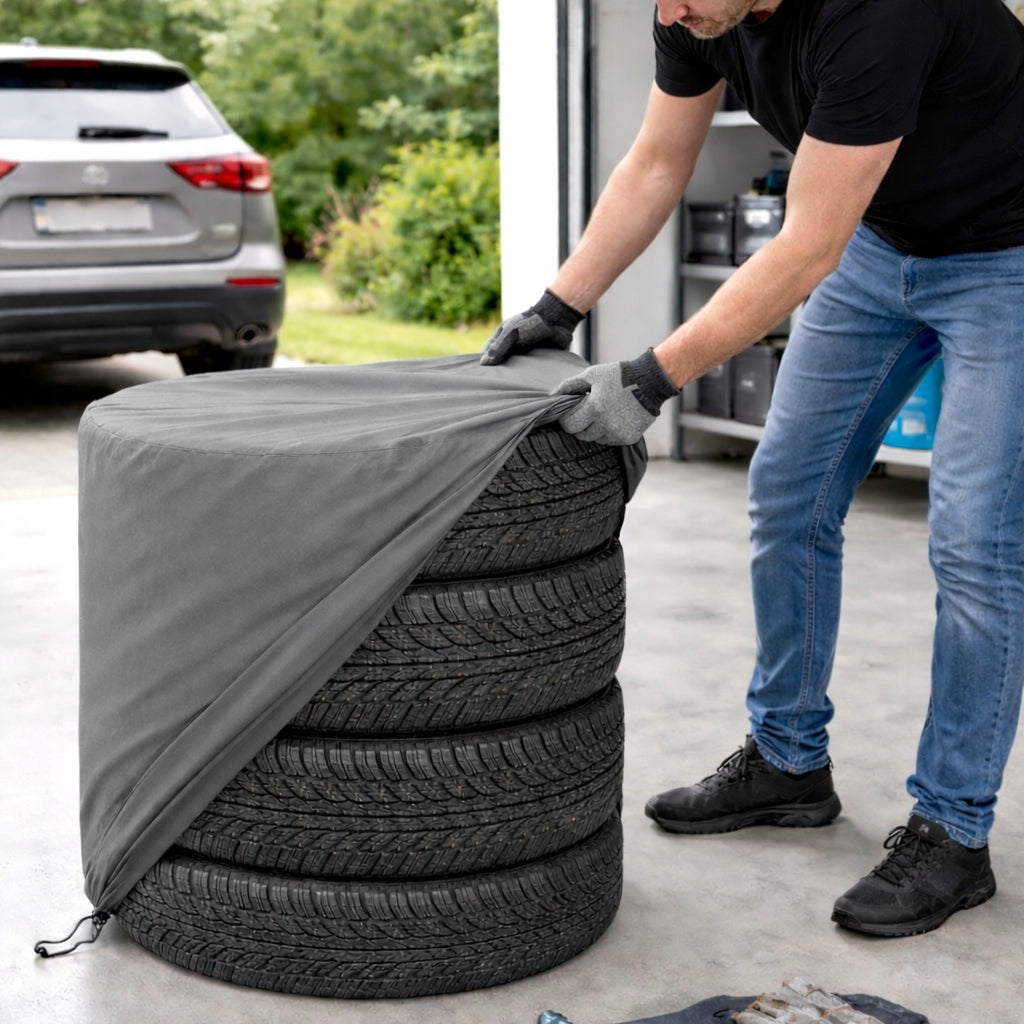 WHEEL COVER 14-21 WATERPROOF FOR STAND 4 TIRES PL STRONG GREY THICK Product weight with unit packaging 0.15 kg