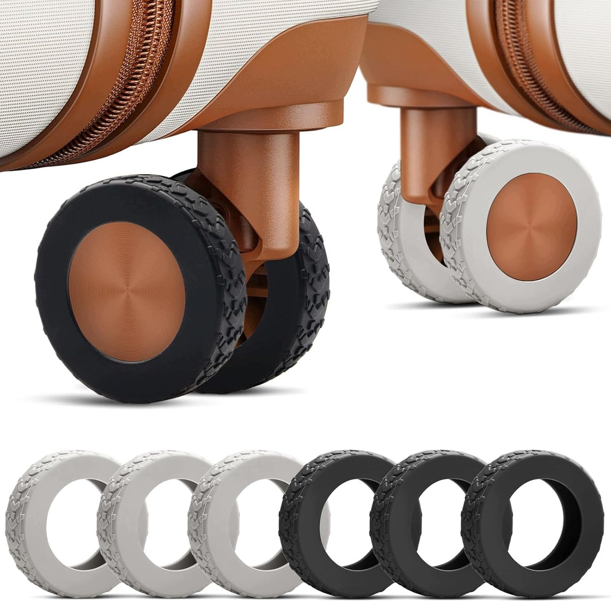 WHEEL COVERS SUITCASE SILICONE 16 PCS DUST PROTECTION SCRATCH