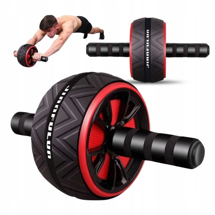 WHEEL FOR ABDOMINAL MUSCLE EXERCISES ROLLER CROSSFIT RED