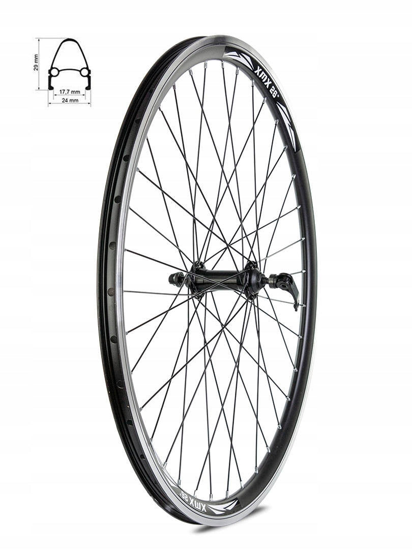 WHEEL FRONT 26" MACHINE BEARINGS, CONE RIM