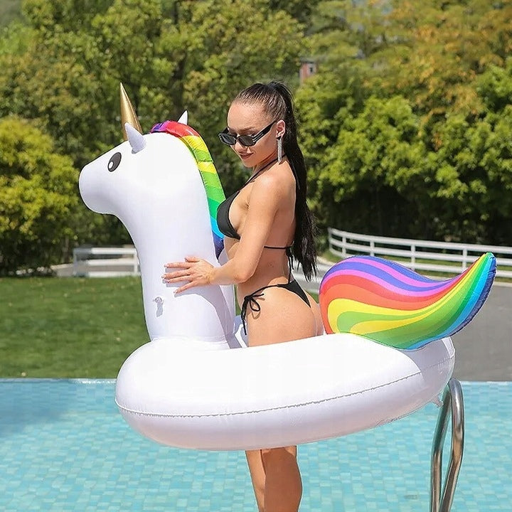 WHEEL INFLATABLE FOR SWIMMING WATER MATTRESS INFLATABLE UNICORN XXL CIRCLE PONTOON Brand Karwil