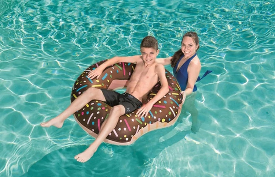 WHEEL INFLATABLE LARGE WATER MATTRESS FOR SWIMMING POOL DONUT CIRCLE 90CM XXL EAN (GTIN) 5907419670877