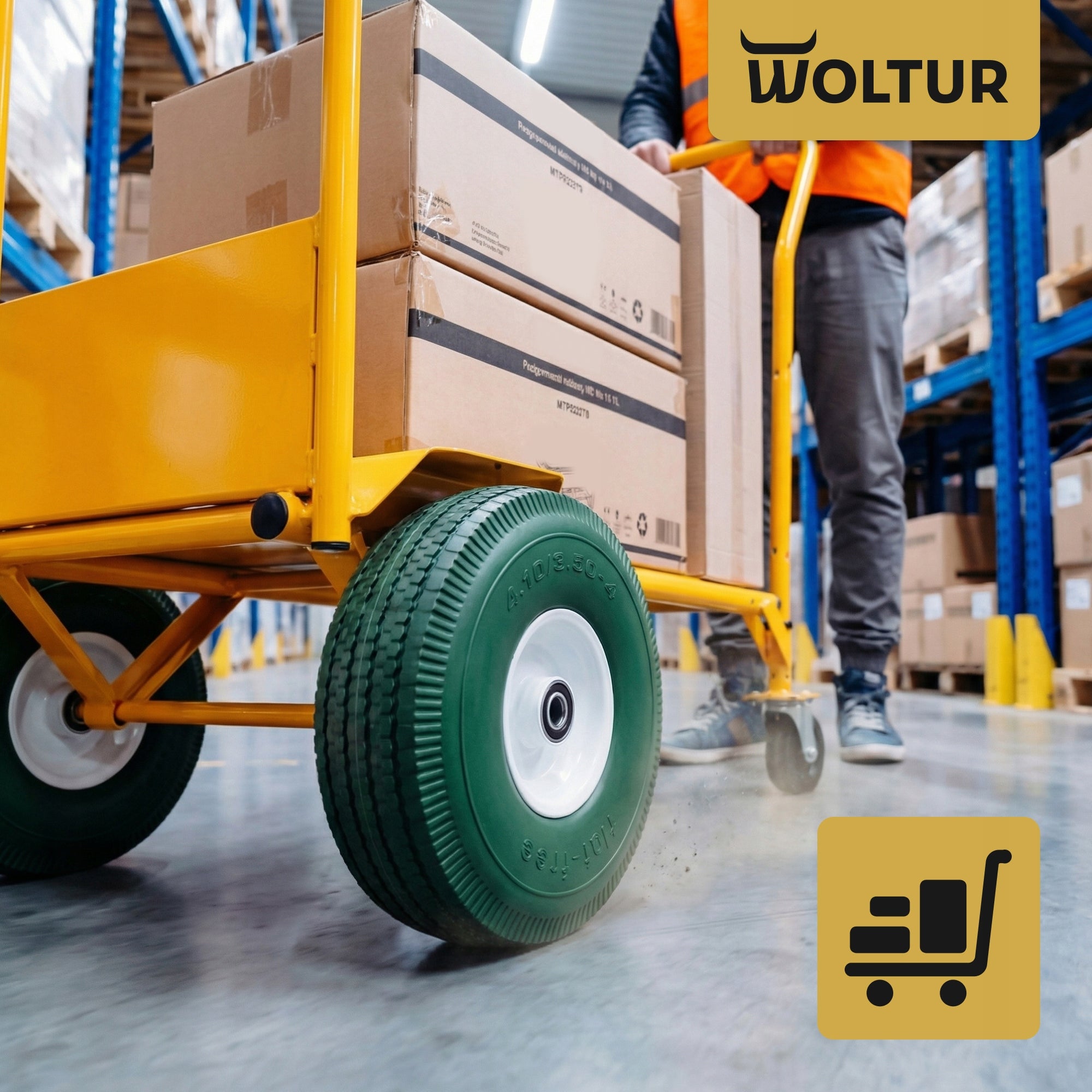 WHEEL PU FOR WHEELBARROW TROLLEY 3.50-4 350-4 3504 FI 16 MM UNBREAKABLE FULL Customs tariff code 84312000