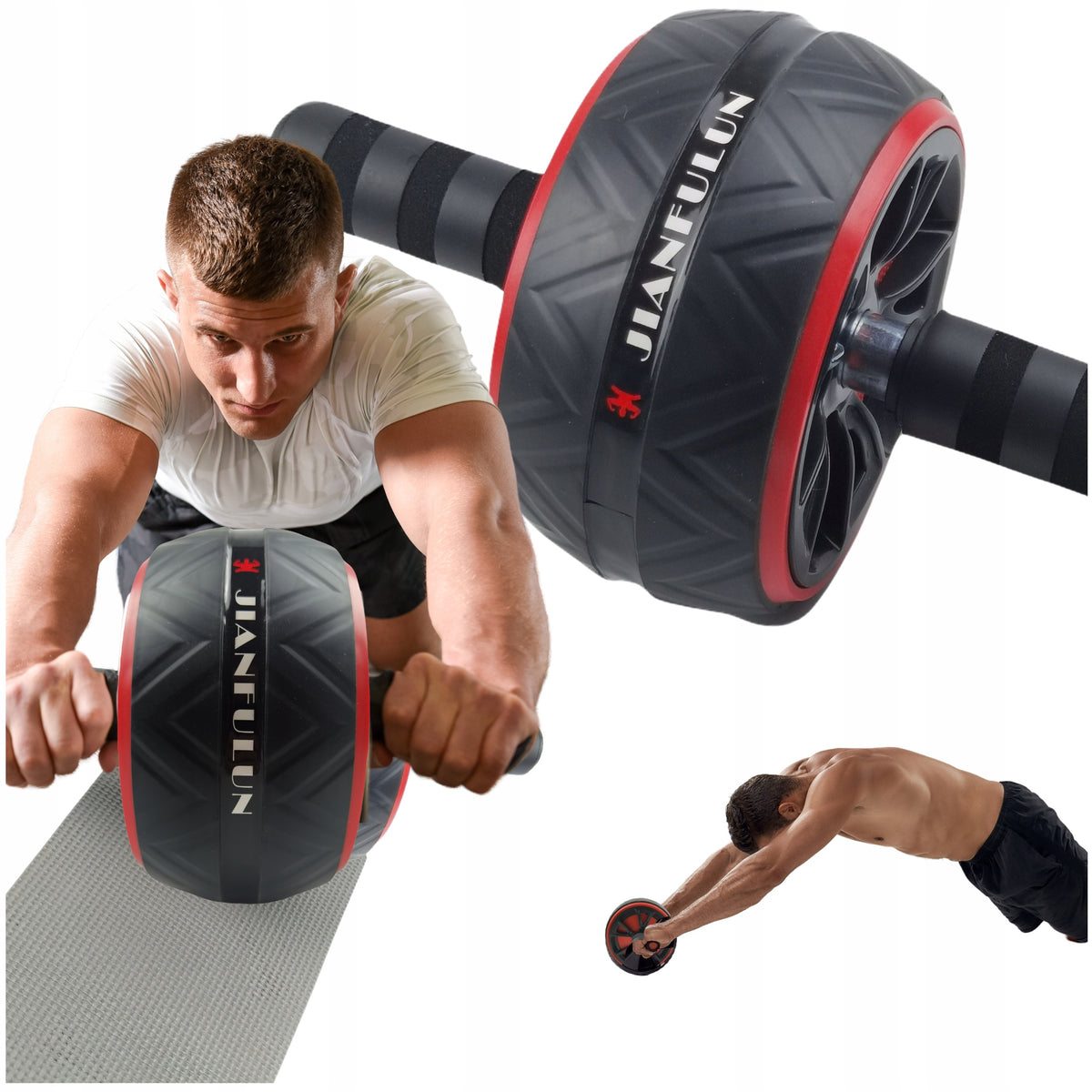 WHEEL ROLLER FOR ABDOMINAL MUSCLE EXERCISES AB WHEEL ABS BODY CORE TRAINING