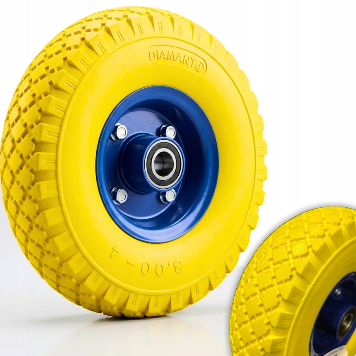WHEELBARROW TROLLEY TUBELESS 3.00-4 FOAM YELLOW DURABLE LIGHT