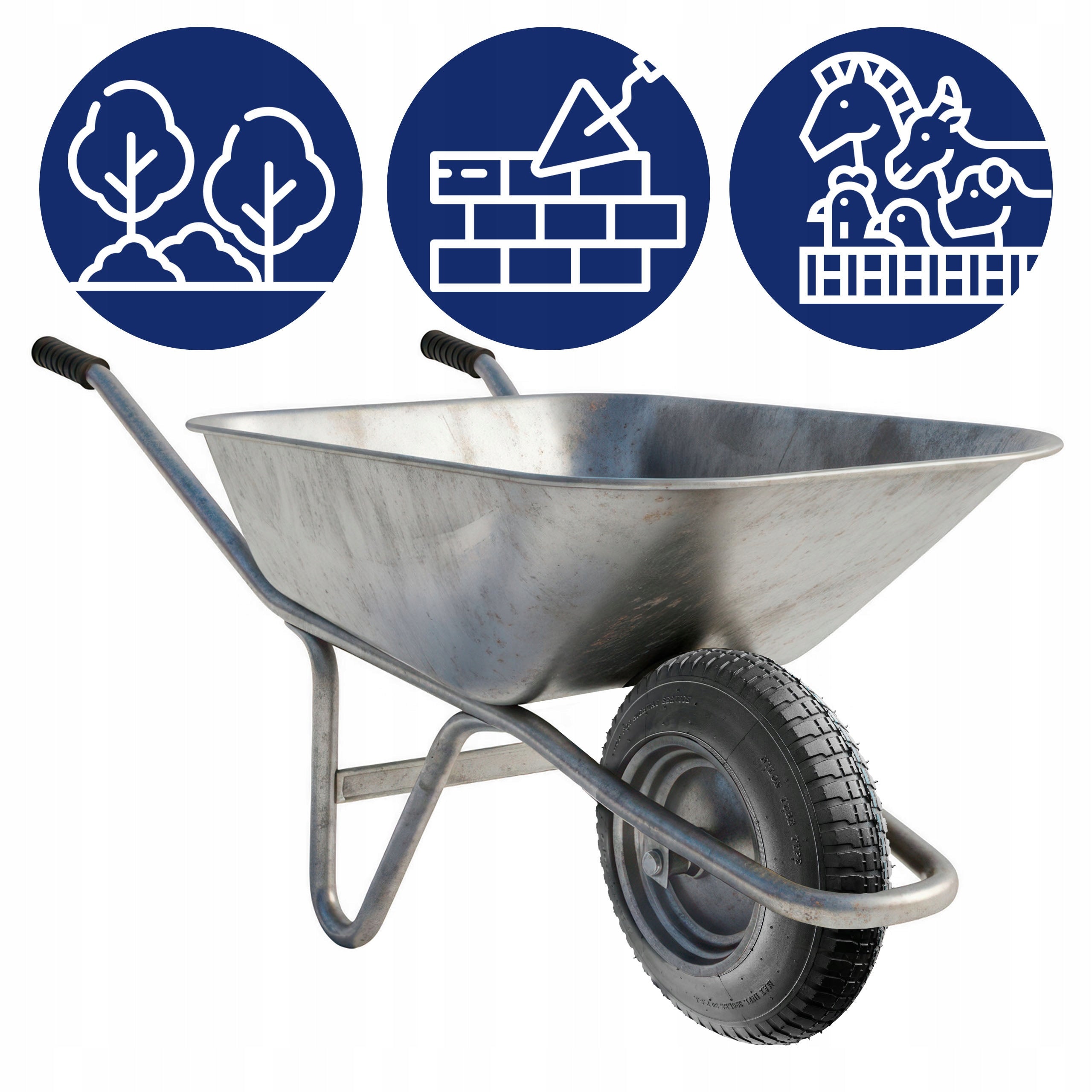 WHEELBARROW TYRE Begris 4.00-8 6PR Strong Durable Resistant 180 kg Manufacturer code Opona 6PR 4.00-8