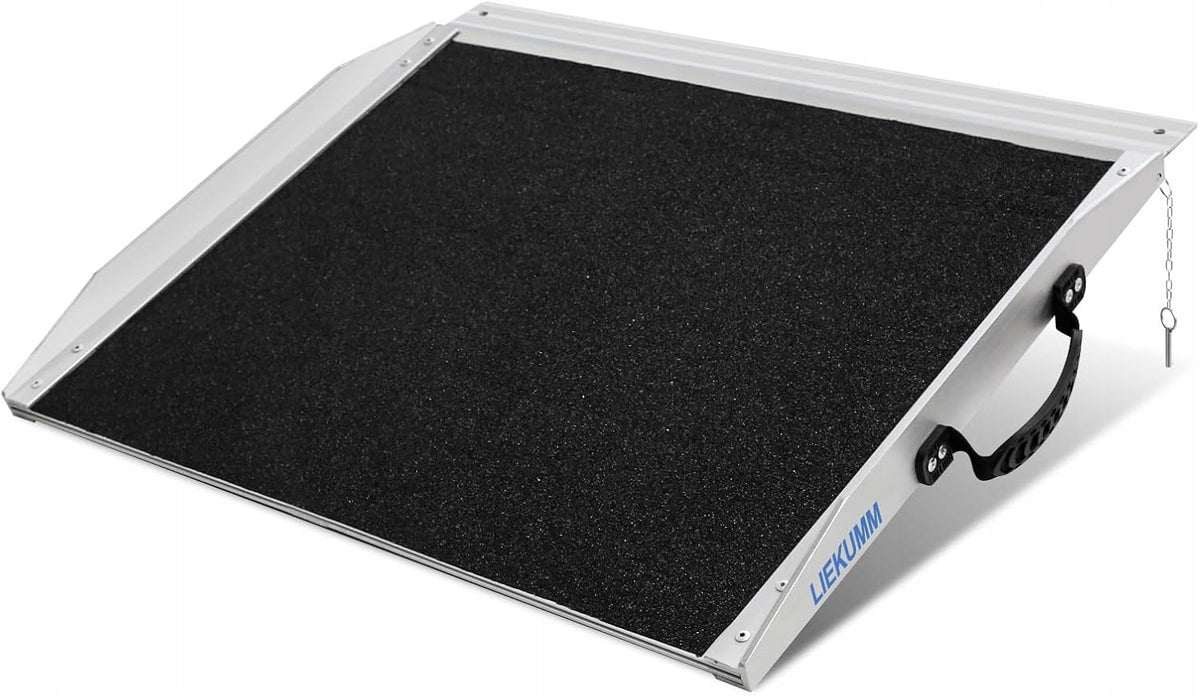 WHEELCHAIR RAMP 61X73CM ALUMINIUM 300KG BICYCLES TROLLEYS STRONG
