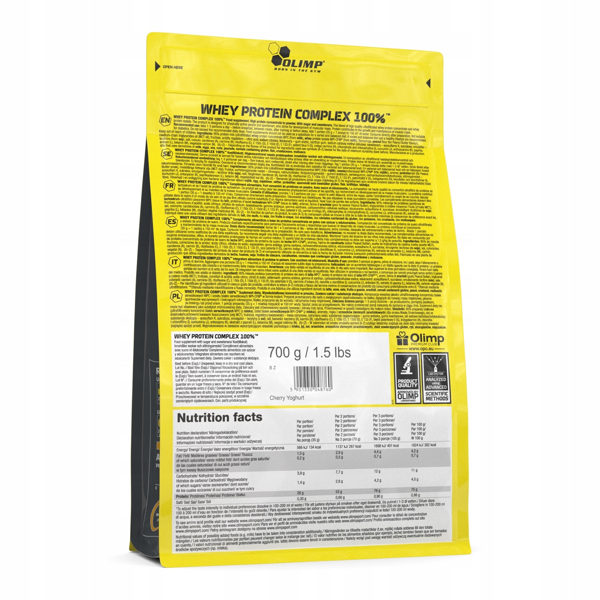 WHEY PROTEIN wpc Olimp 100% protein 600g taste - white chocolate with raspberry Manufacturer code 5901330082825