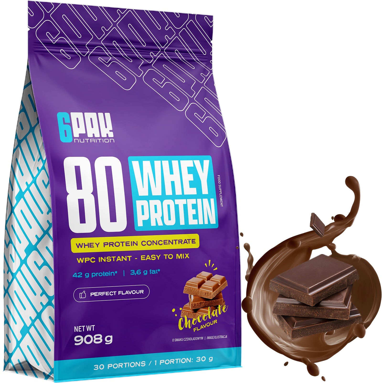 WHEY Protein WPC 100% 908G Whey Protein BCAA Instant