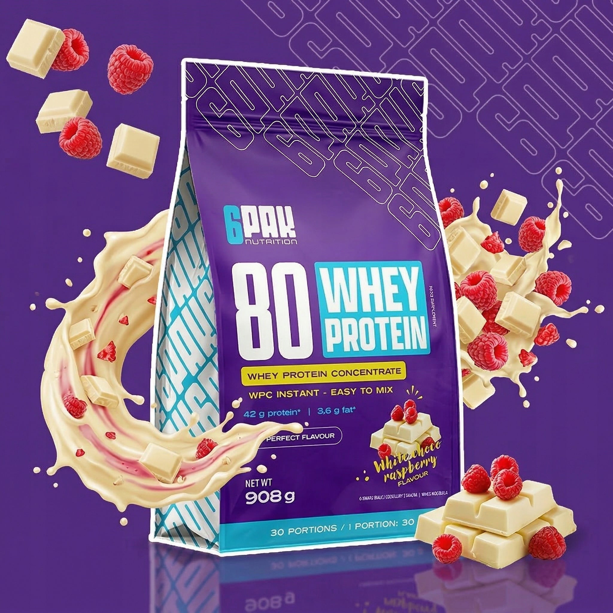 WHEY Protein WPC 80 908G Whey Protein BCAA Instant Expiration date at least 1 year from the date of purchase