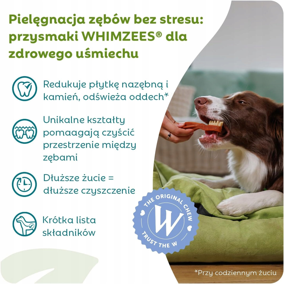 WHIMZEES Vegetable Medium Dog Teethers 28 Pieces Trade name DAILY DENTAL TREATS