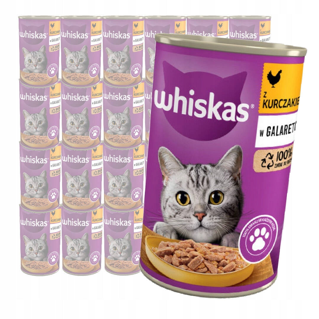 WHISKAS ADULT CHICKEN IN JELLY CAN 24x400g
