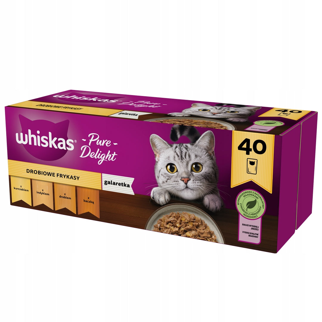 WHISKAS POULTRY FLAVORS IN JELLY SACHETS 40x85g