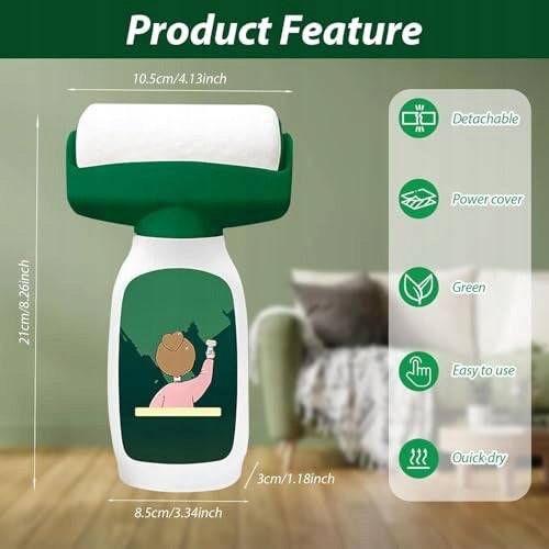 WHITE 2IN1 WALL PAINT FOR WALL REPAIR WITH ROLLER PASTE 500G metal Product weight with unit packaging 0.5 kg