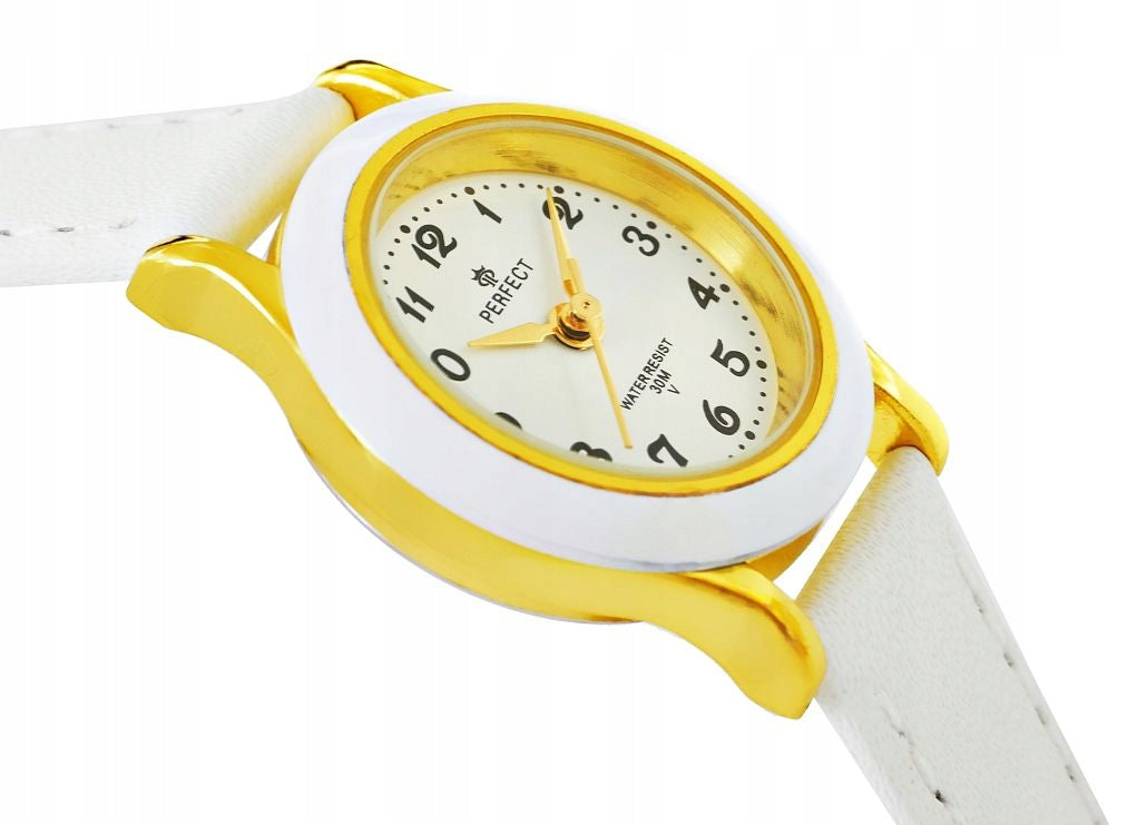 WHITE AND GOLD CHILDREN'S WATCH - COMMUNION - ON THE STRAP -PERFECT Packaging status original