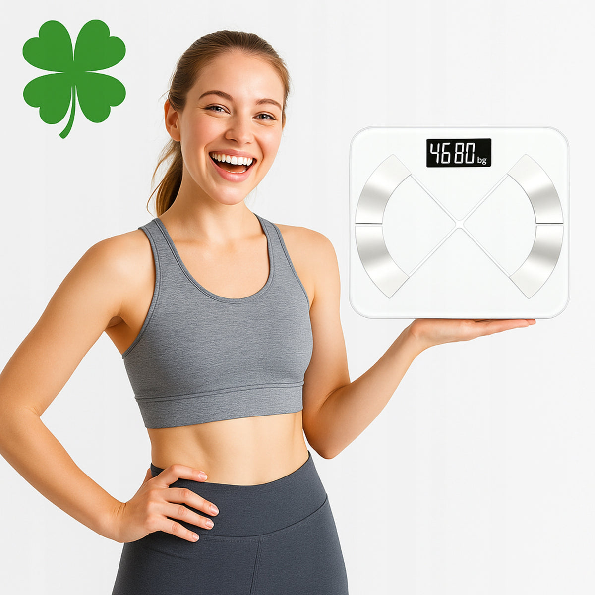 WHITE BATHROOM SCALE DIGITAL ACCURATE LIGHTWEIGHT RECHARGEABLE USB WITHOUT BATTERY STYLE