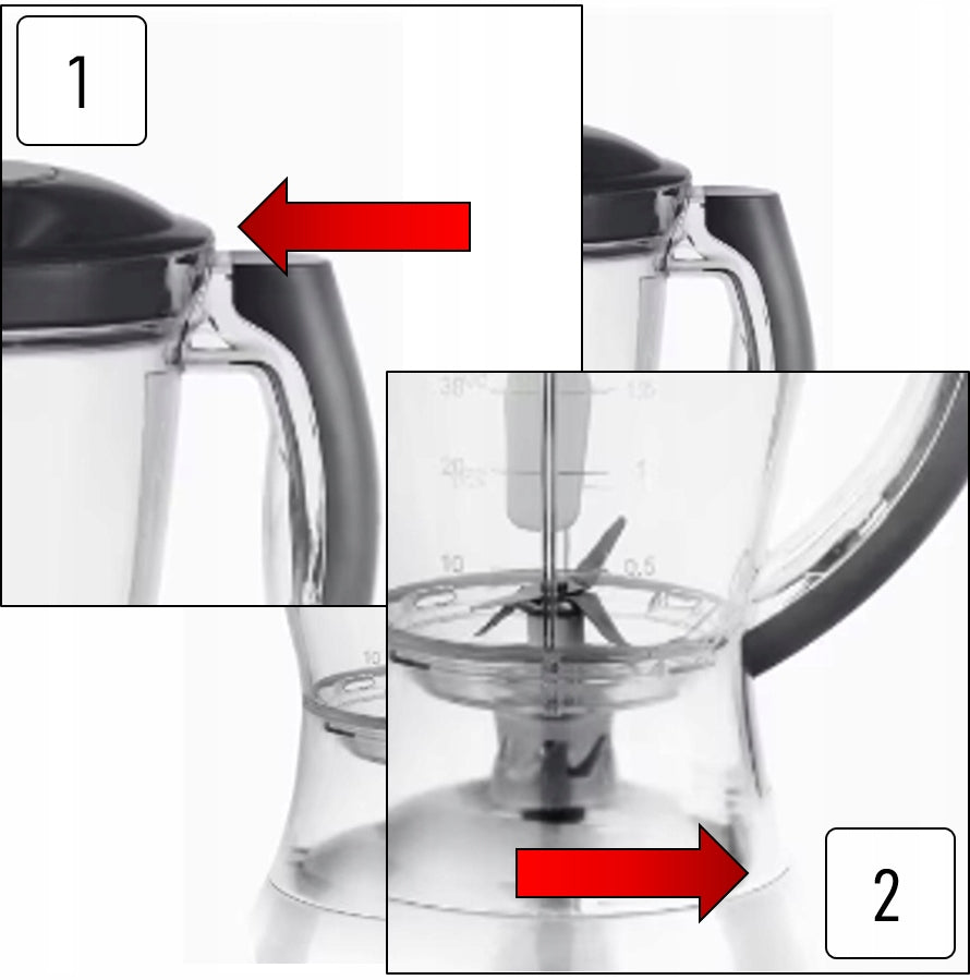 WHITE CUP BLENDER 3 GEARS + PULSE 1,5L 300W Power rating 300 W