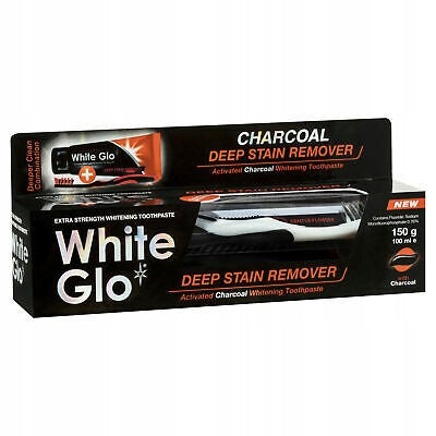 Aufhellende Zahnpasta mit Holzkohle White Glo Deep Stain Remover 150 g 