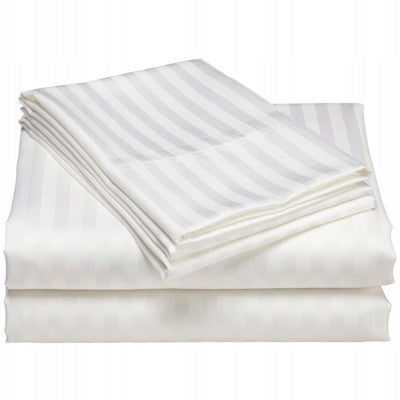 WHITE HOTEL BEDDING 140x200 DAMASK 1 X PILLOWCASE 70x80 / 50x70 / 50x60
