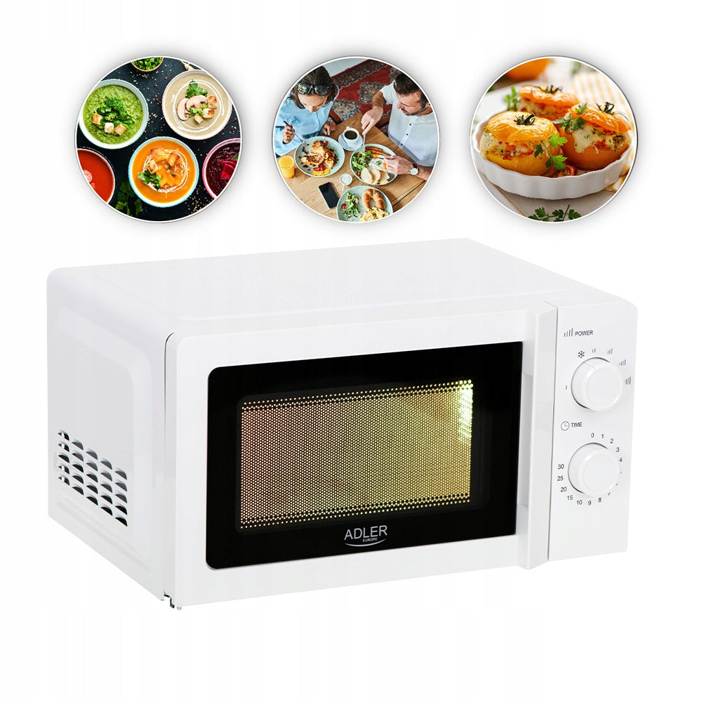 WHITE MICROWAVE OVEN 700W STRONG 5 LEVELS DEFROST FUNCTION