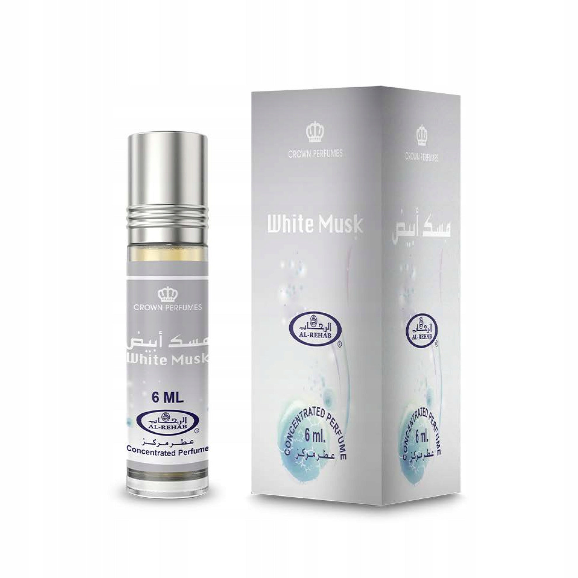 WHITE MUSK ARABIC PERFUME IN OIL DELICATE POWDER 6 ml AL REHAB Packaging status original
